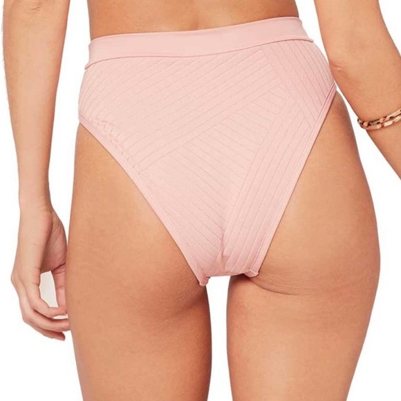 L Space Frenchie Bottom High Waisted Bitsy Cut in Primrose - Picture 2 of 4